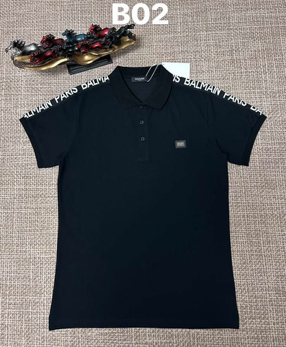 260113 New high-quality classic logo woven tape patchwork polo