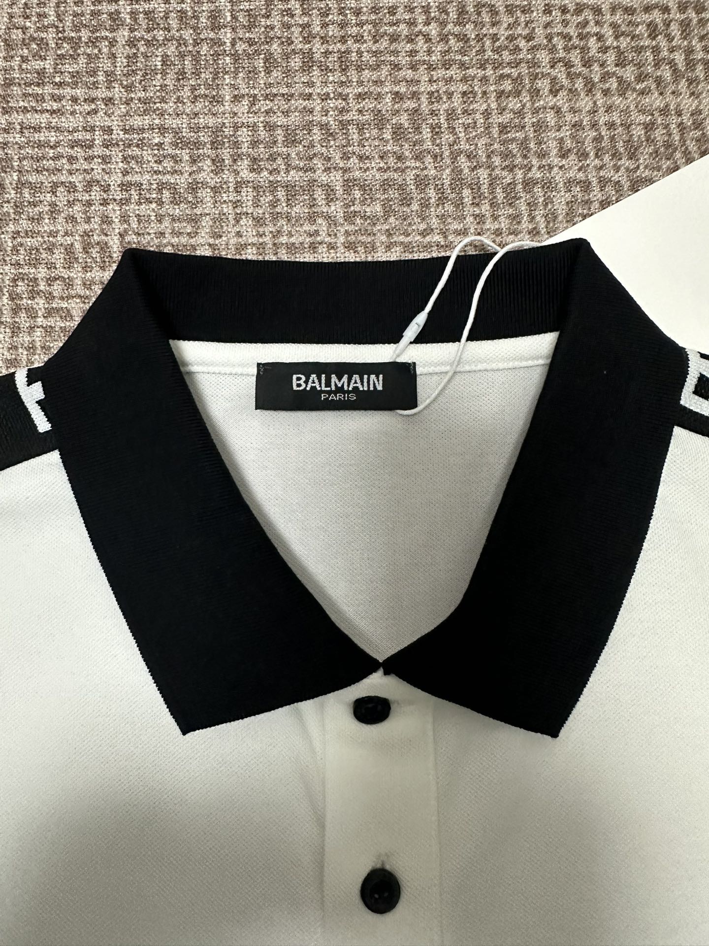 260113 New high-quality classic logo woven tape patchwork polo