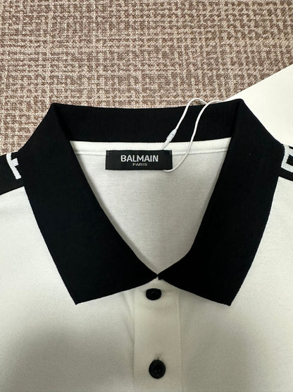 260113 New high-quality classic logo woven tape patchwork polo