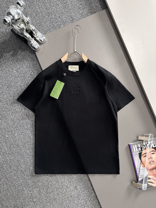260113 New high-quality classic front-piece matching-color logo T-shirt