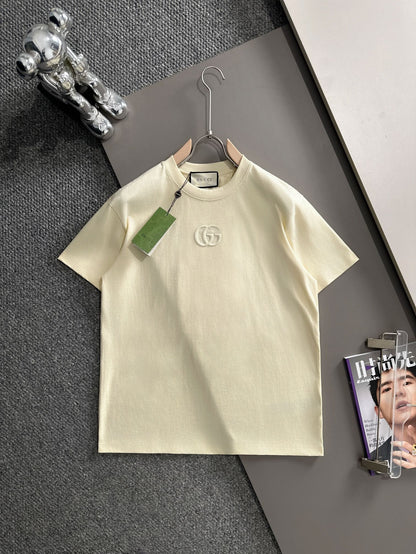 260113 New high-quality classic front-piece matching-color logo T-shirt