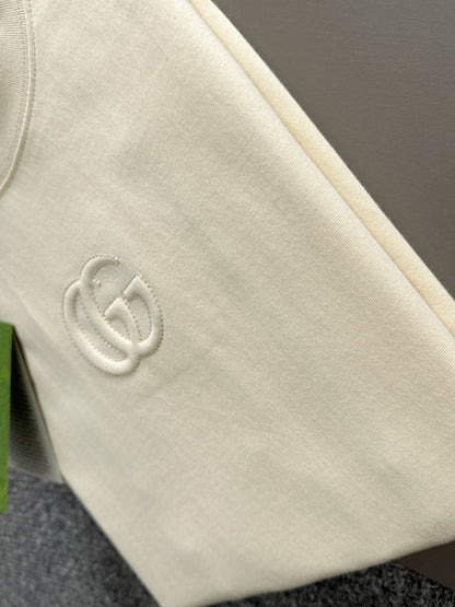 260113 New high-quality classic front-piece matching-color logo T-shirt