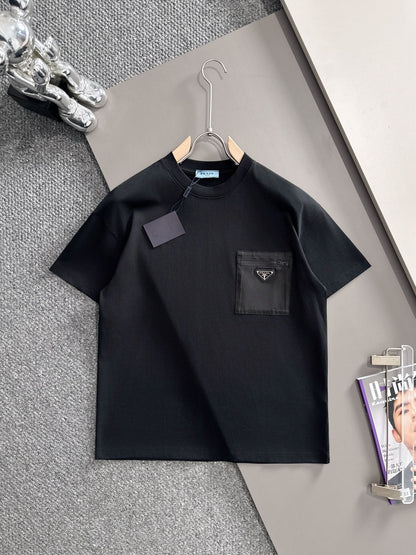 260113 New high-quality classic pocket triangle logo T-shirt