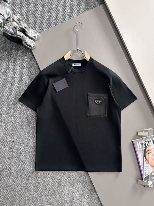 260113 New high-quality classic pocket triangle logo T-shirt