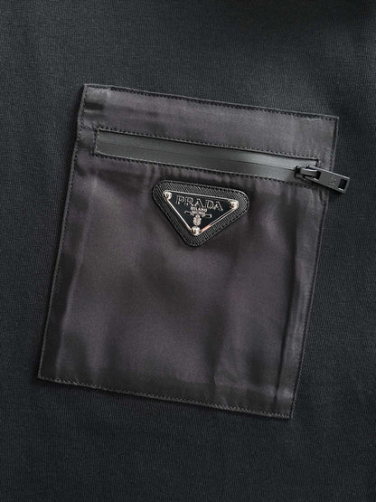 260113 New high-quality classic pocket triangle logo T-shirt