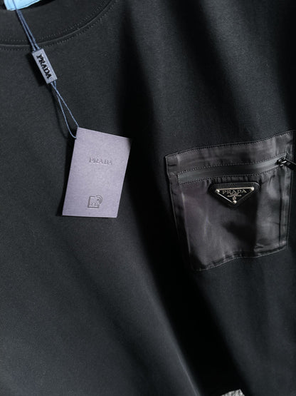 260113 New high-quality classic pocket triangle logo T-shirt