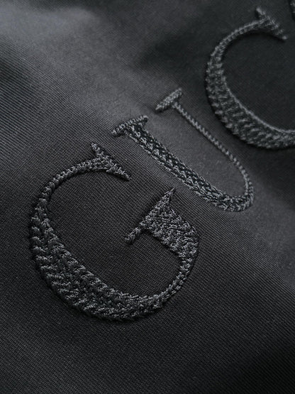 260113 New high-quality embroidered lace patchwork T-shirt
