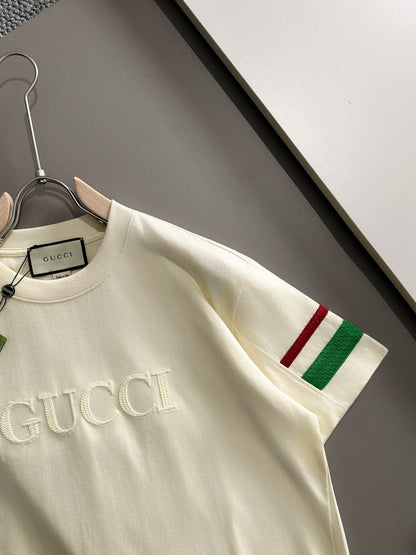 260113 New high-quality embroidered lace patchwork T-shirt