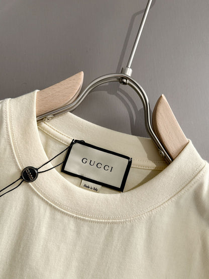 260113 New high-quality embroidered lace patchwork T-shirt