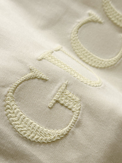 260113 New high-quality embroidered lace patchwork T-shirt