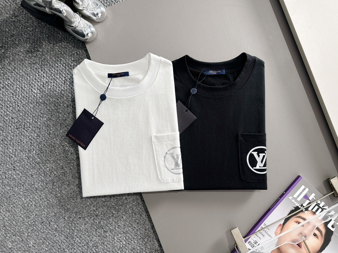 260113 New high-quality T-shirt with pocket sleeves and printed design