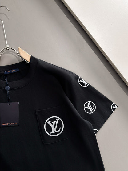 260113 New high-quality T-shirt with pocket sleeves and printed design
