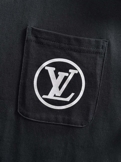 260113 New high-quality T-shirt with pocket sleeves and printed design