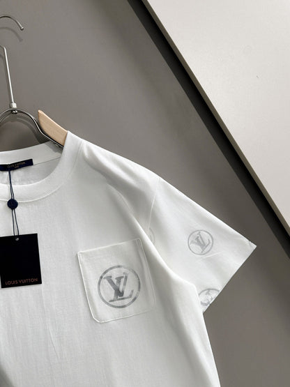260113 New high-quality T-shirt with pocket sleeves and printed design