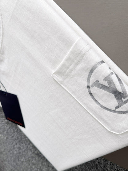 260113 New high-quality T-shirt with pocket sleeves and printed design