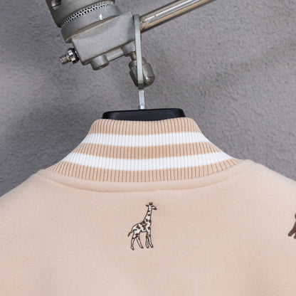260113 New high-quality animal embroidery baseball jacket