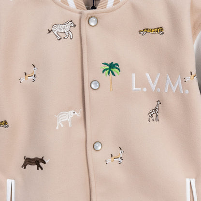 260113 New high-quality animal embroidery baseball jacket