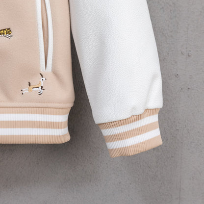 260113 New high-quality animal embroidery baseball jacket