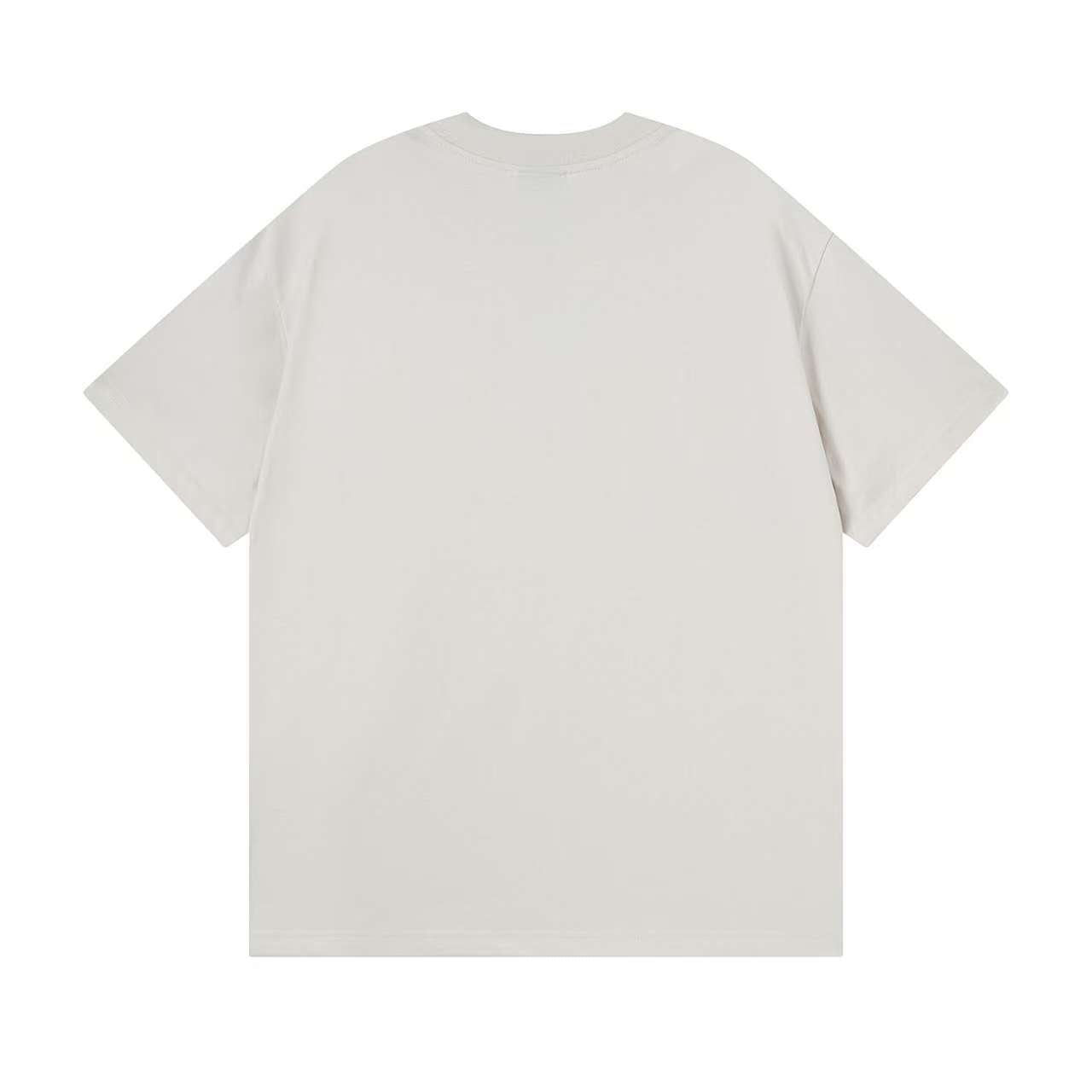 260113 New high-quality striped woven fabric washed snowflake T-shirt