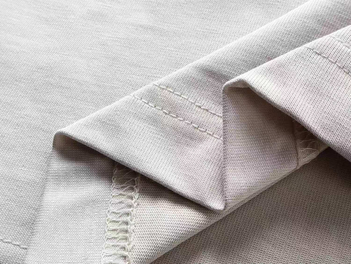 260113 New high-quality striped woven fabric washed snowflake T-shirt