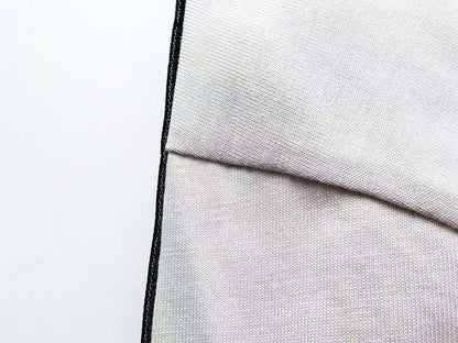 260113 New high-quality striped woven fabric washed snowflake T-shirt