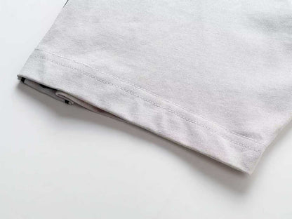 260113 New high-quality striped woven fabric washed snowflake T-shirt