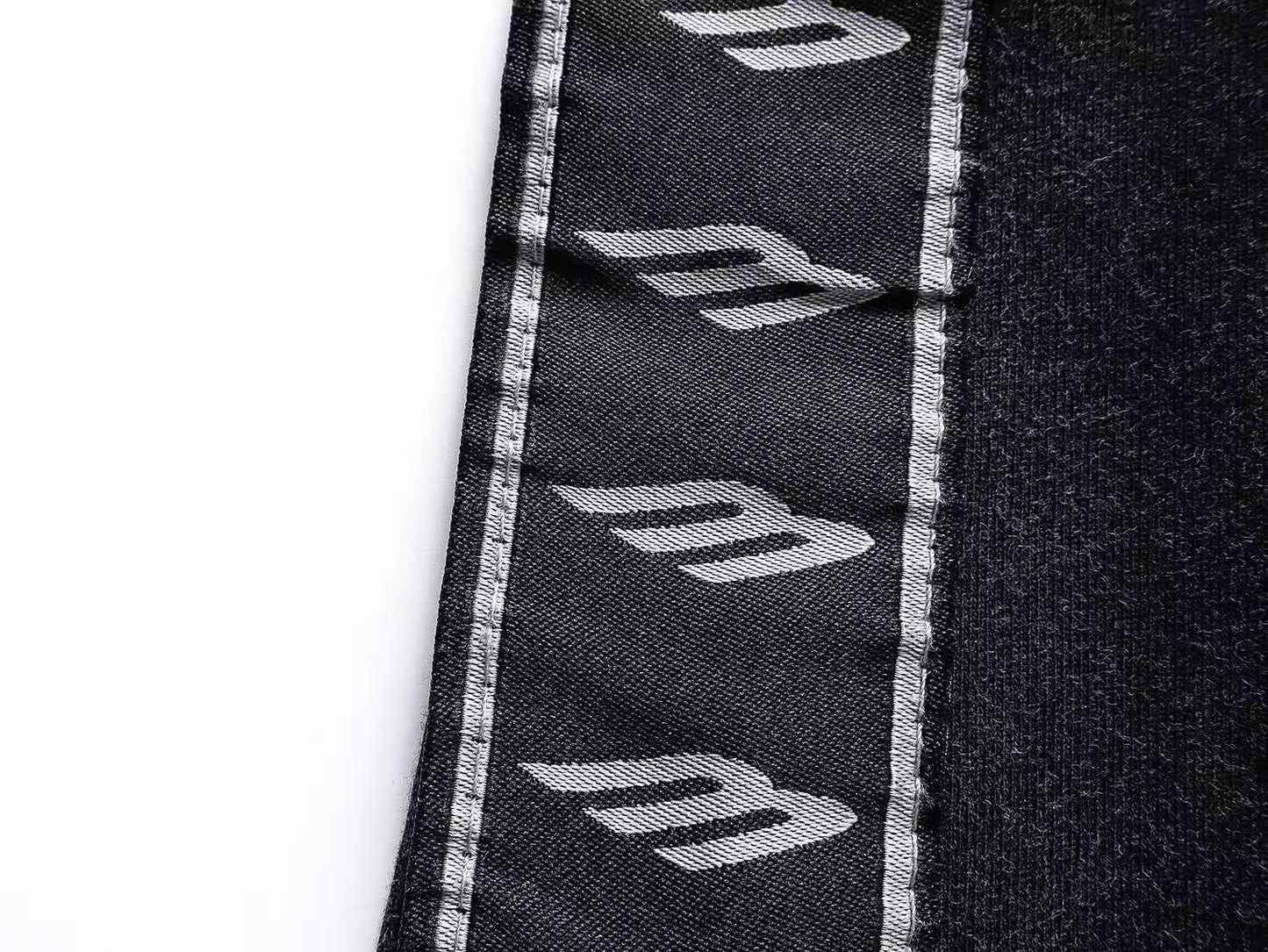 260113 New high-quality striped woven fabric washed snowflake T-shirt