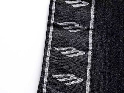 260113 New high-quality striped woven fabric washed snowflake T-shirt