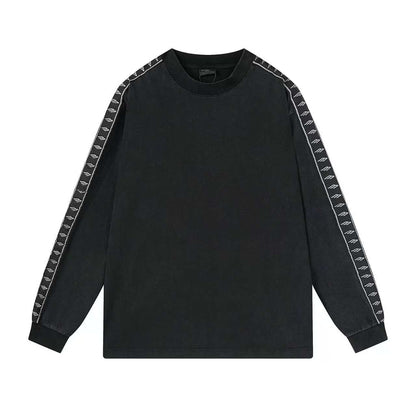260113 New high-quality striped woven fabric washed snowflake long-sleeved shirt