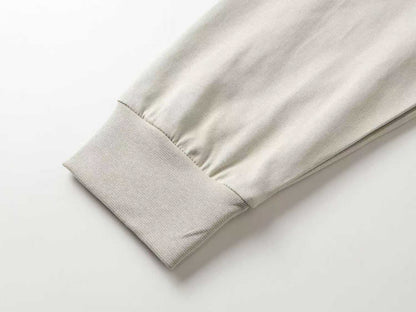 260113 New high-quality heavy-duty V-neck direct-injection printed long-sleeve shirt