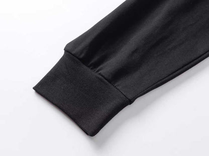 260113 New high-quality heavy-duty V-neck direct-injection printed long-sleeve shirt