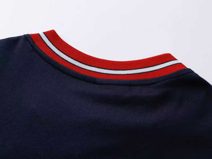 260113 New high-quality heavy-duty V-neck direct-injection printed long-sleeve shirt