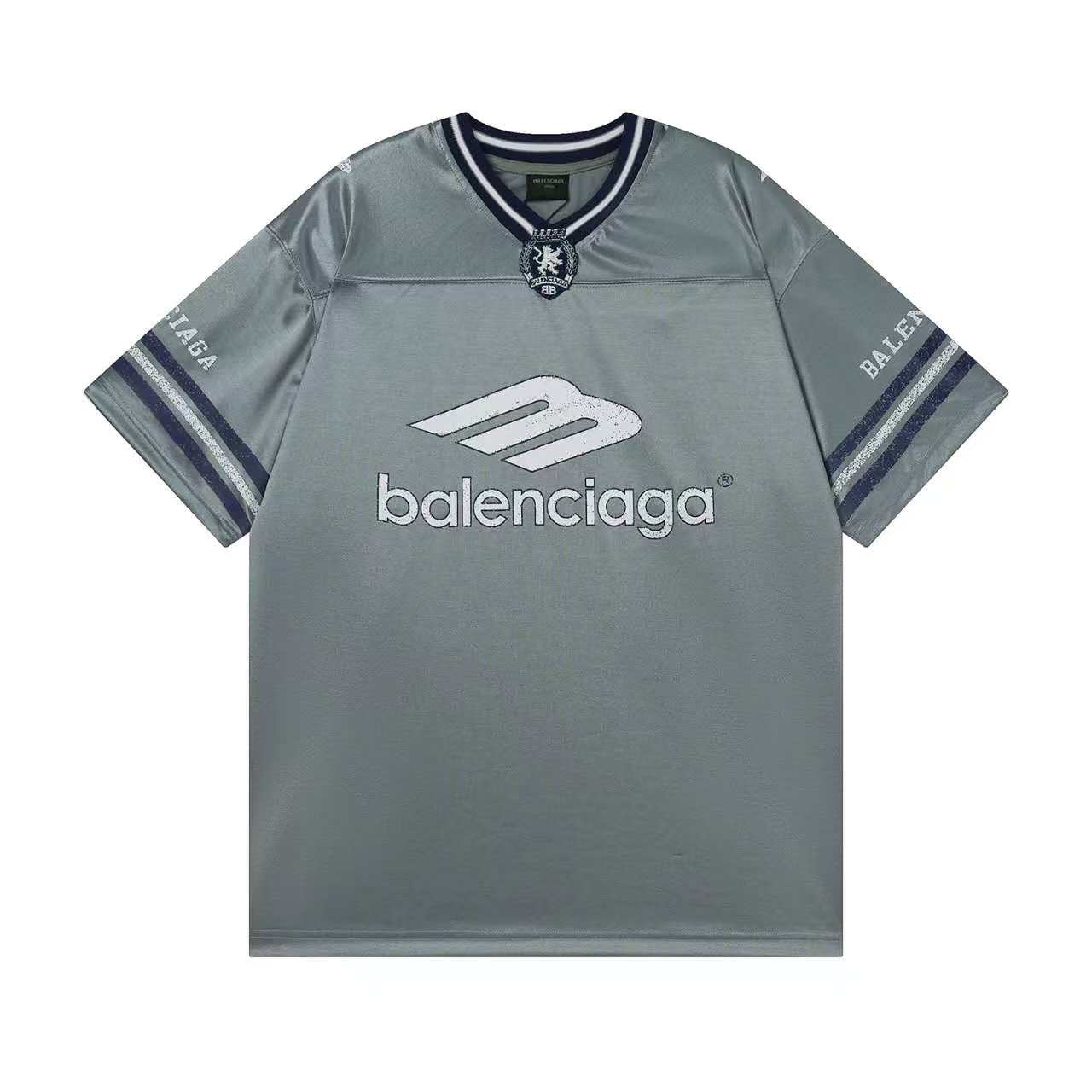 260113 New high-quality heavy-duty V-neck direct-printed T-shirt