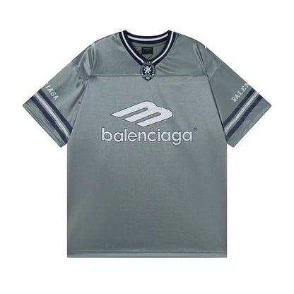 260113 New high-quality heavy-duty V-neck direct-printed T-shirt