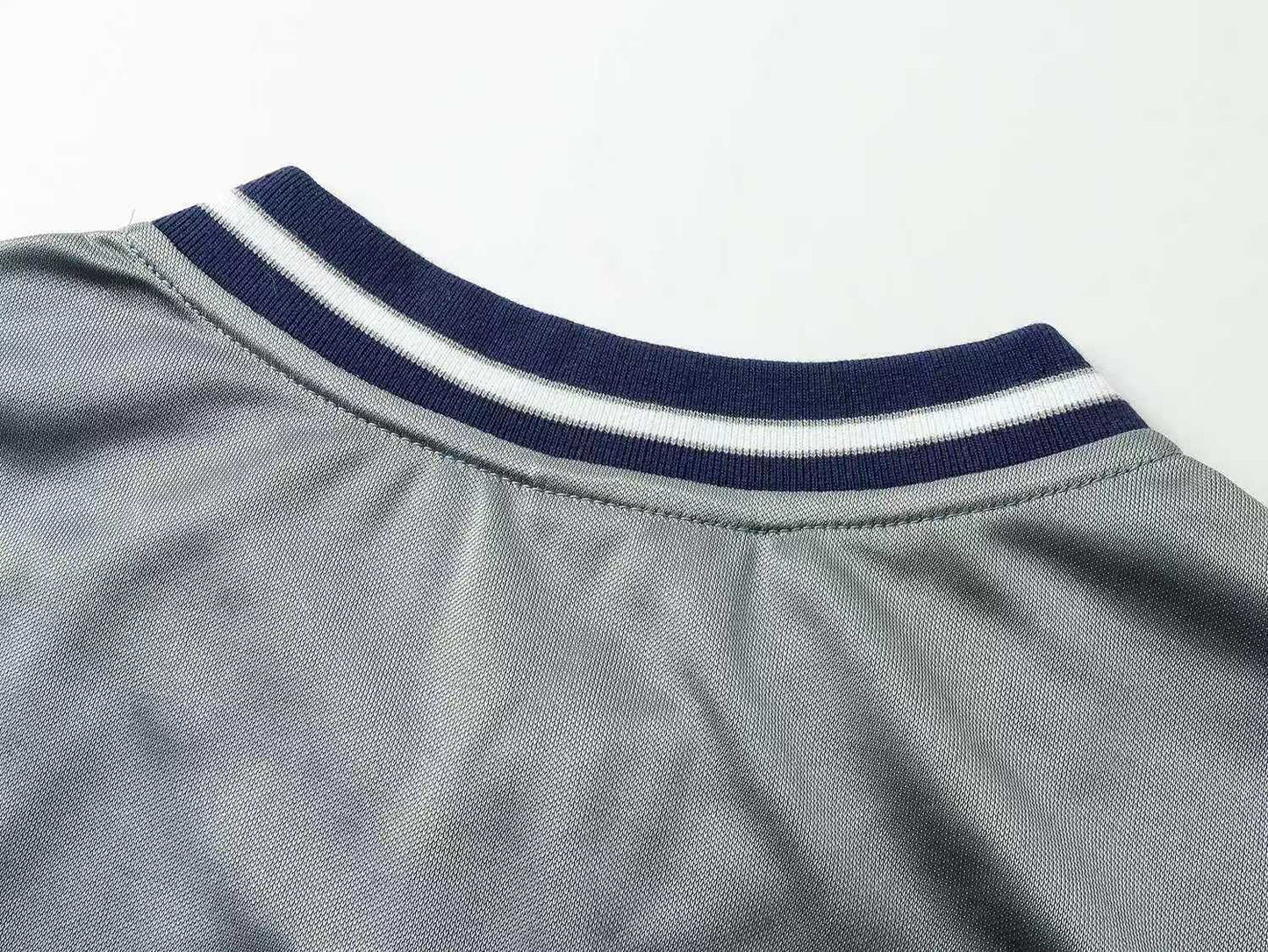 260113 New high-quality heavy-duty V-neck direct-printed T-shirt