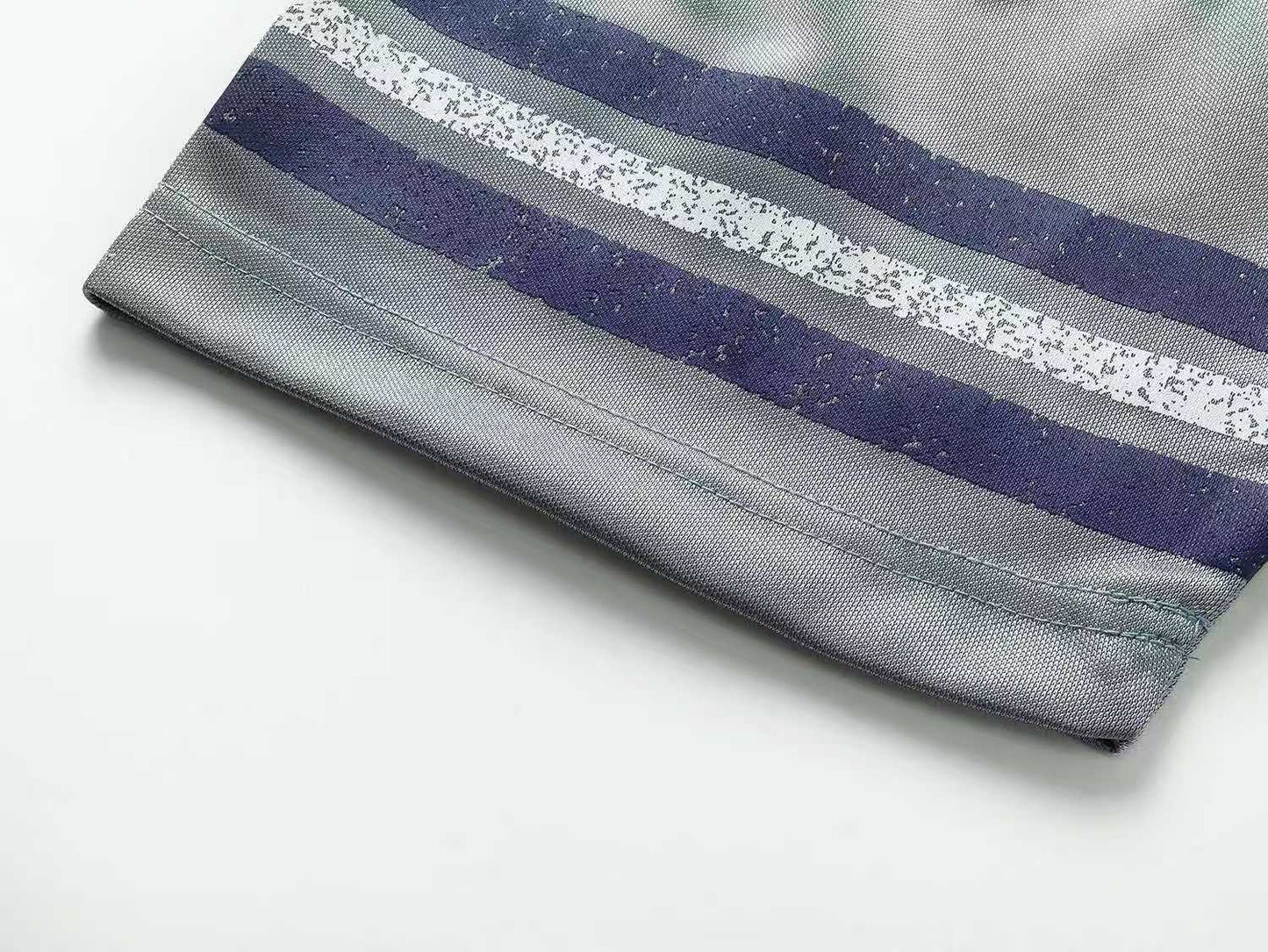 260113 New high-quality heavy-duty V-neck direct-printed T-shirt