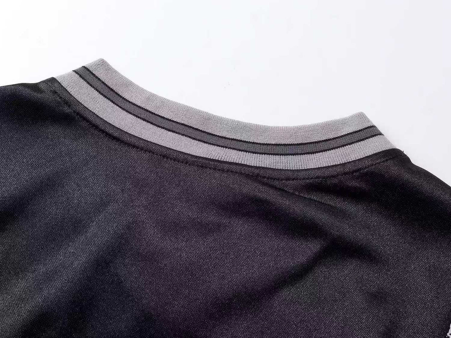 260113 New high-quality heavy-duty V-neck direct-printed T-shirt