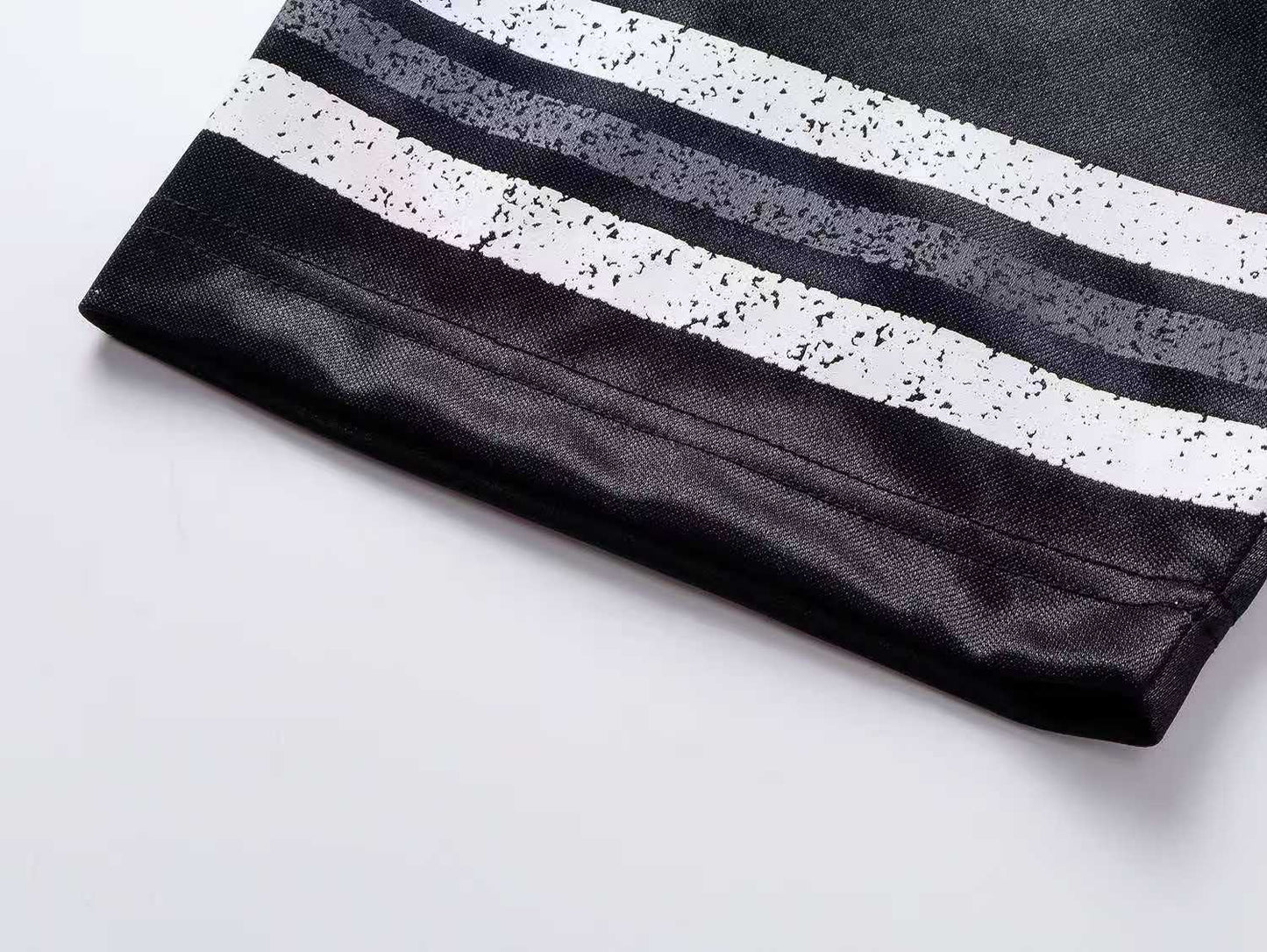 260113 New high-quality heavy-duty V-neck direct-printed T-shirt