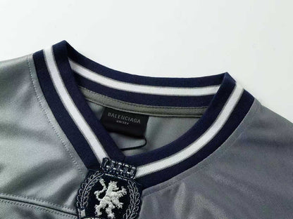 260113 New high-quality heavy-duty V-neck direct-injection printed long-sleeve shirt