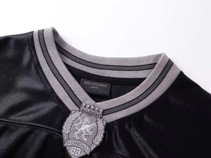 260113 New high-quality heavy-duty V-neck direct-injection printed long-sleeve shirt