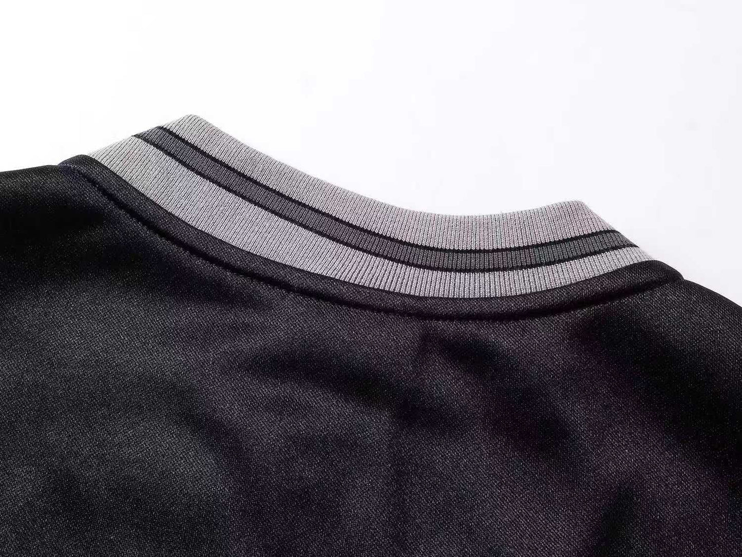 260113 New high-quality heavy-duty V-neck direct-injection printed long-sleeve shirt