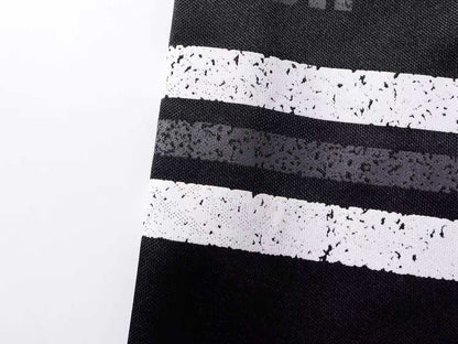 260113 New high-quality heavy-duty V-neck direct-injection printed long-sleeve shirt