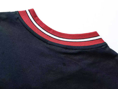 260113 New high-quality heavy-duty V-neck embroidered print T-shirt