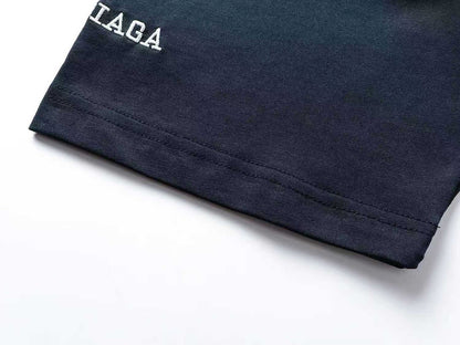 260113 New high-quality heavy-duty V-neck embroidered print T-shirt