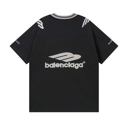 260113 New high-quality heavy-duty V-neck embroidered print T-shirt