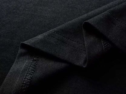 260113 New high-quality heavy-duty V-neck embroidered print T-shirt