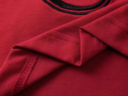 260113 New high-quality artistic font letter embroidery T-shirt