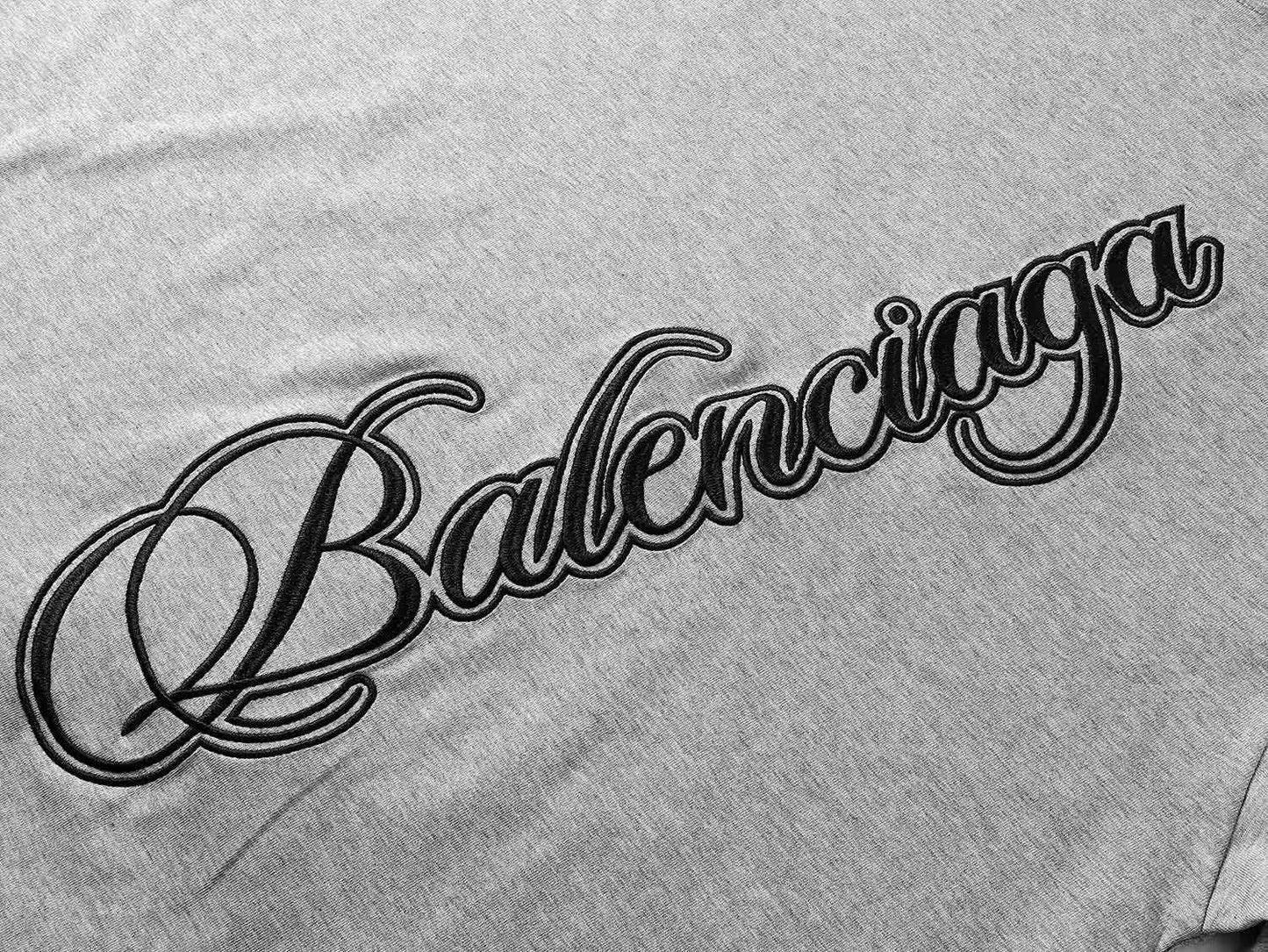 260113 New high-quality artistic font letter embroidery T-shirt