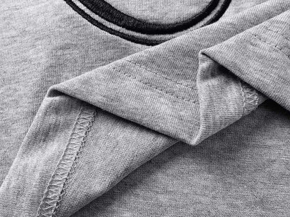 260113 New high-quality artistic font letter embroidery T-shirt