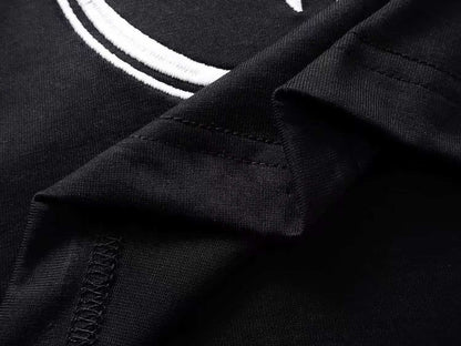 260113 New high-quality artistic font letter embroidery T-shirt